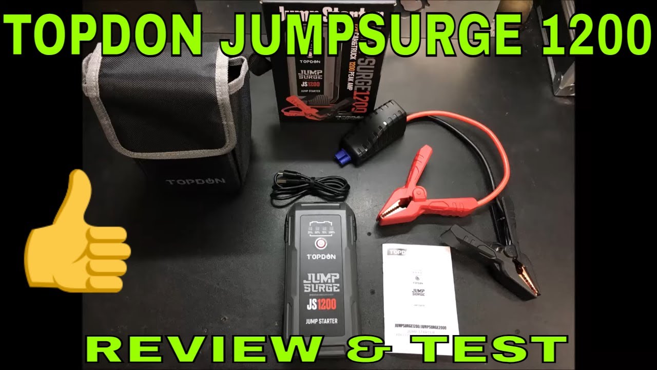 TOPDON JUMPSURGE 1200 JUMP STARTER REVIEW AND TEST!