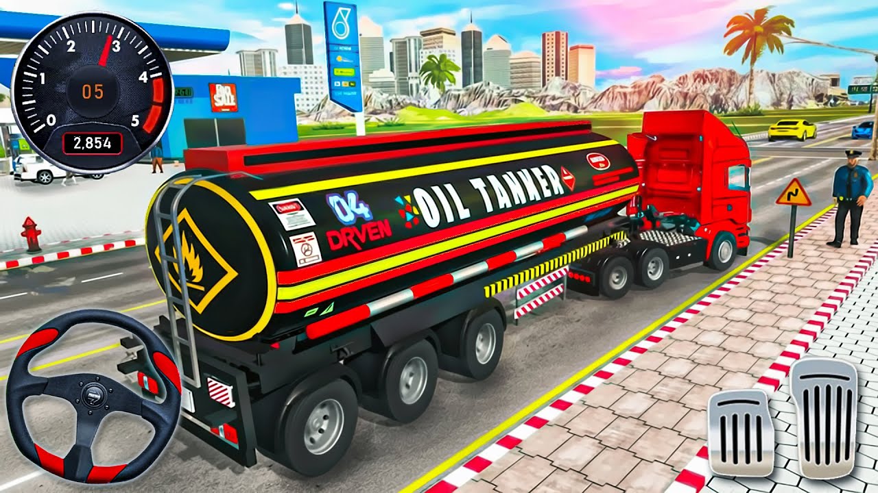 Truck Simulator US :Oil Tanker - Truck Transporter Driving - Android Gameplay