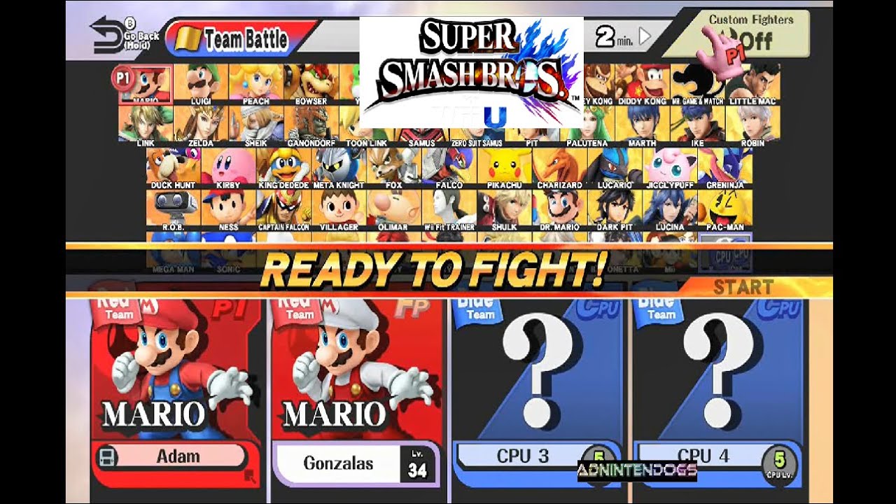 Super Smash Bros. For Wi U Mario amiibo Training