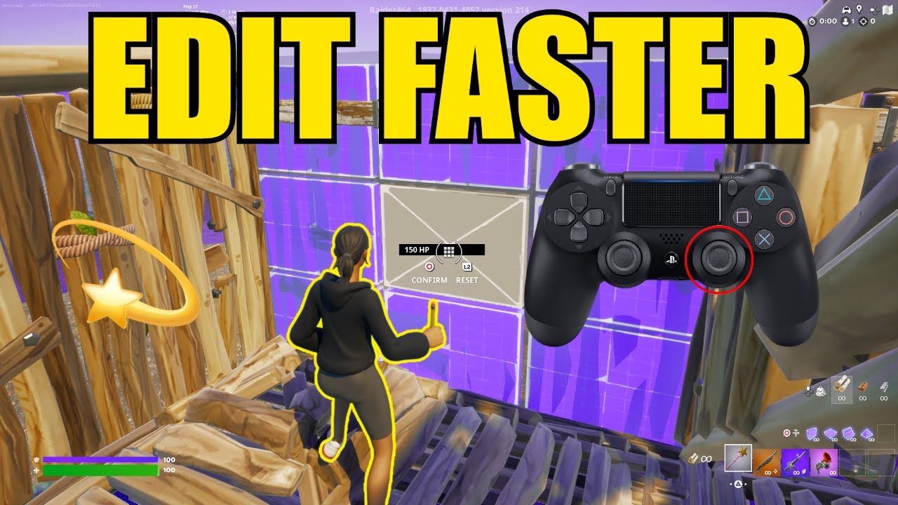 How To EDIT FASTER on PS4 + Remove INPUT DELAY (Fortnite Tutorial)