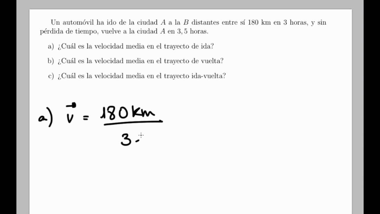 VELOCIDAD MEDIA | FISICA | EJERCICIO