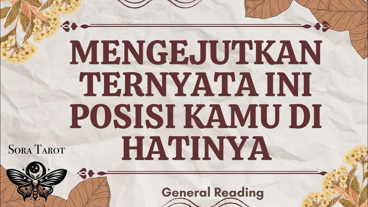 INI POSISI KAMU DIHATINYA
