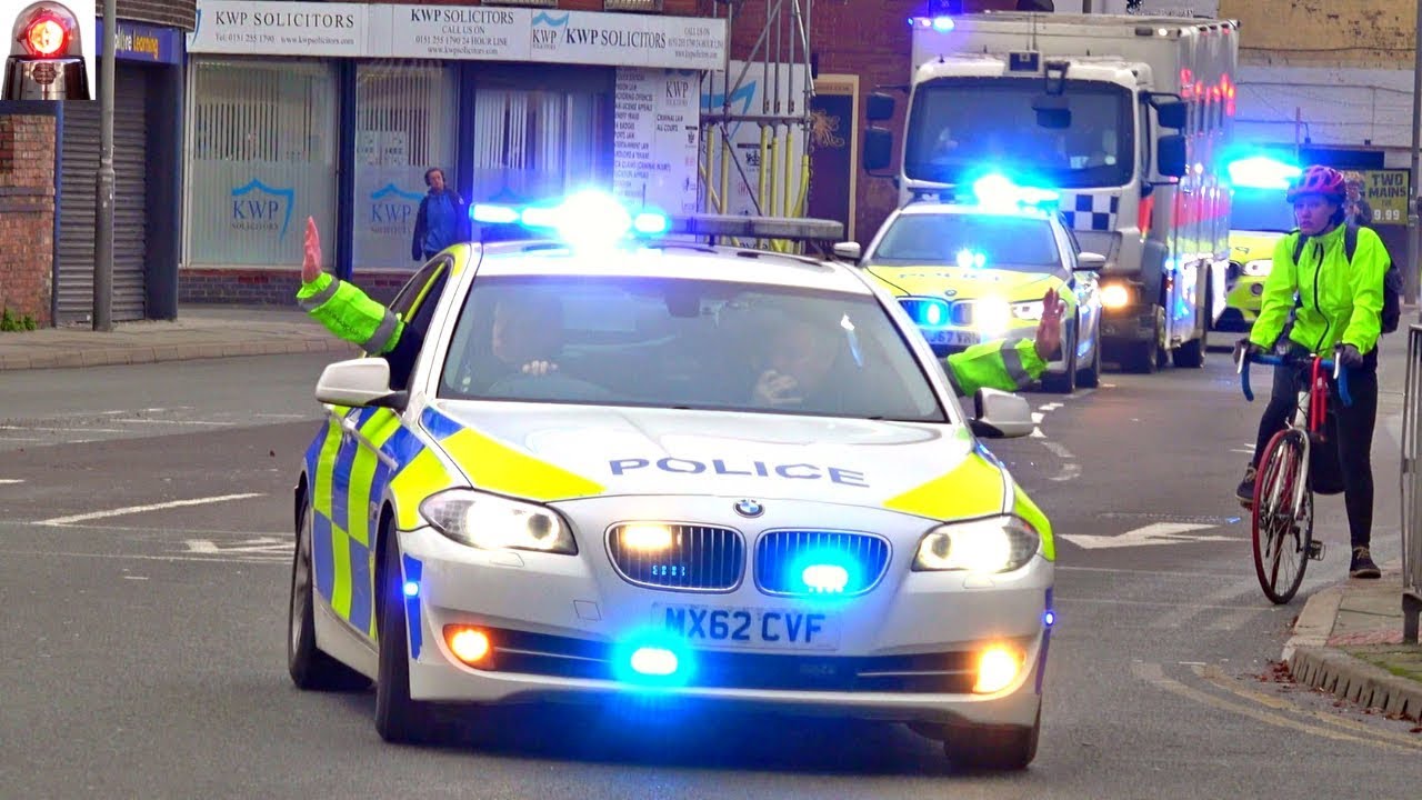 High Security Police Car Escort HMP Prisoner Convoy BMW X5 Sirens GMP