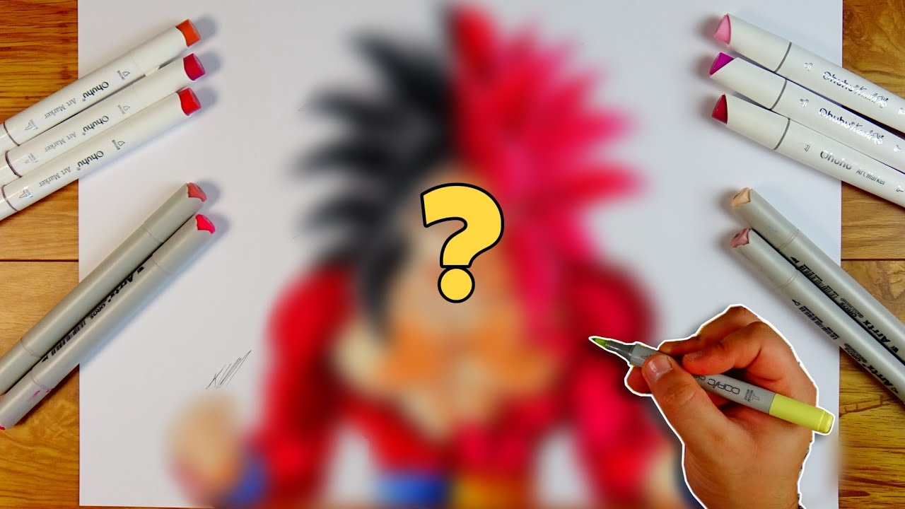 Split Drawing GOKU New & Old Super Saiyan 4