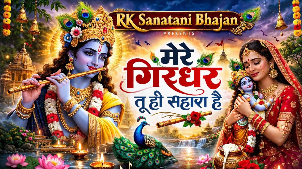दुनिया का सबसे मीठा भजन | मेरे गिरधर तू ही सहारा है | Mere Girdhar Tu Hi Sahara Hai |☀Krishan Bhajan