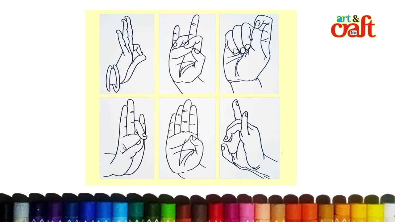 Buddha Mudras #Hand position, Drawing step by step # very easy