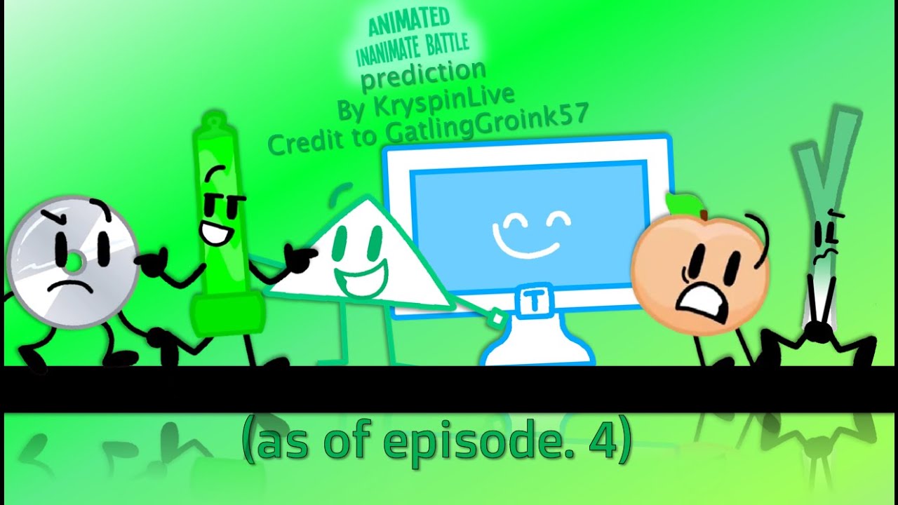Animated Inanimate Battle Prediction Preview (as of ep. 4)