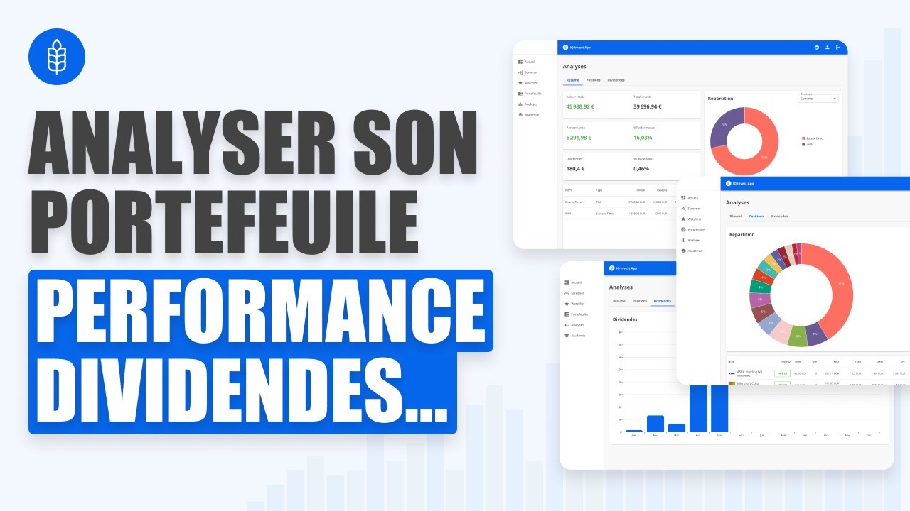 Analyser son Portefeuille : Performance, Dividendes, Titres…