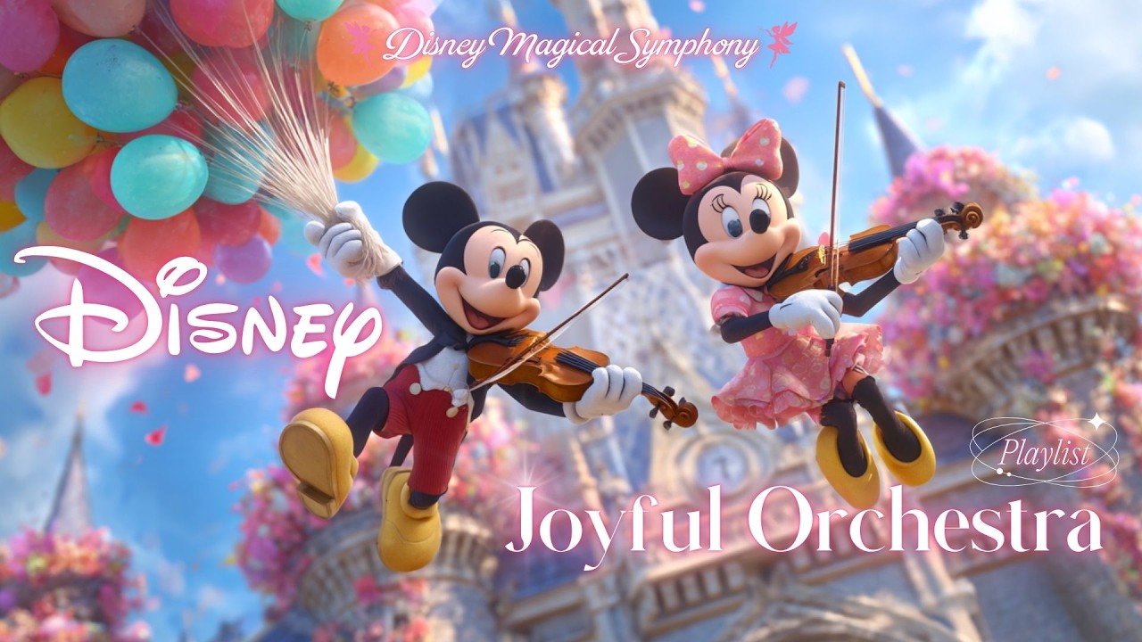🏰 Nostalgic Disney Violin Symphony 2026 🎻 For Joyful Work & Study 🎈 Flying Over The Magic Castle