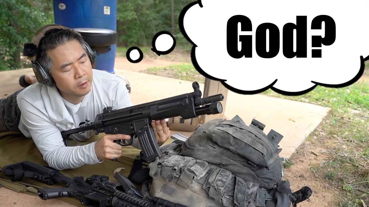 Discussing God... whilst shooting my HK53