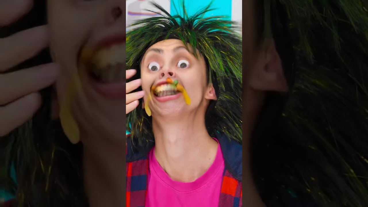 The Jelly Worm Challenge! Who Got the Biggest Gummy Worm?! 🍬🐛😂 #challenge #funny