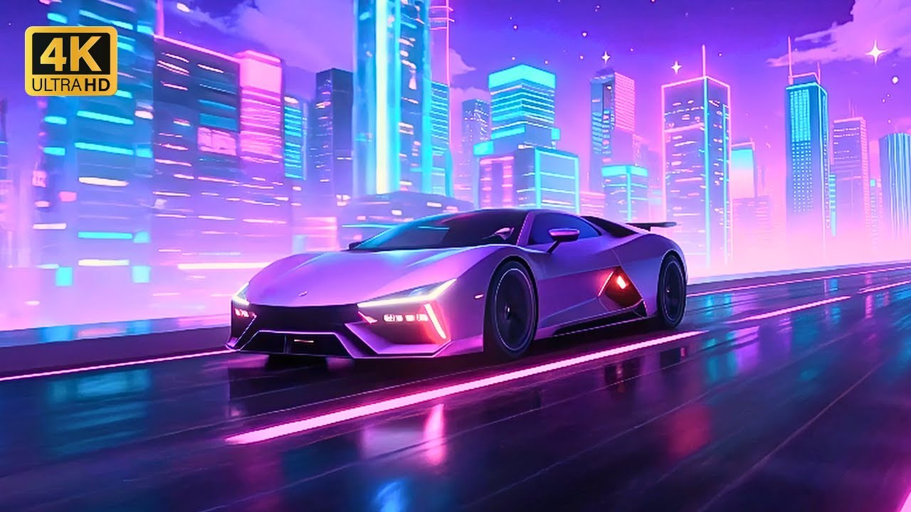 Neon Skyline &ndash; Synthwave Aesthetic Loop in 4K