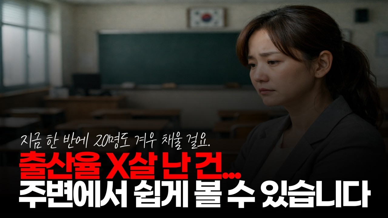 (※시청자댓글) 출산율 박살 난 건 주변에서 쉽게 볼 수 있습니다. 요즘 학교 4반에 20명 정도라 합니다. #저출산 #출산율 #학생감소