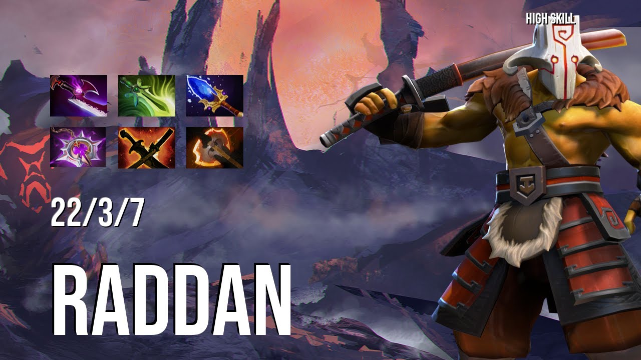 Dota 2 Pro Gameplay   Raddan   Juggernaut   22 3 7   / Samurai / Carry / Team Spirit