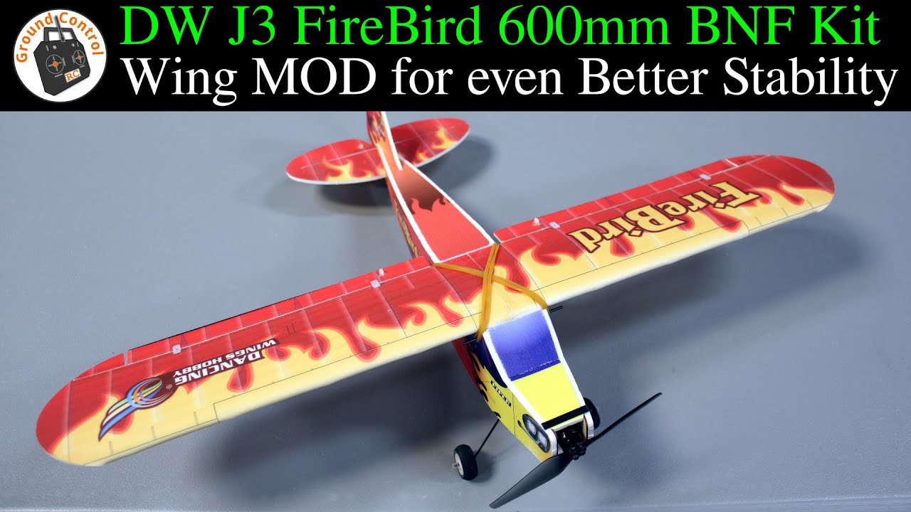 Wing MOD for even Better Stability! Dancing Wings J3 FireBird Cub 600mm Wingspan Bush Plane BNF Kit