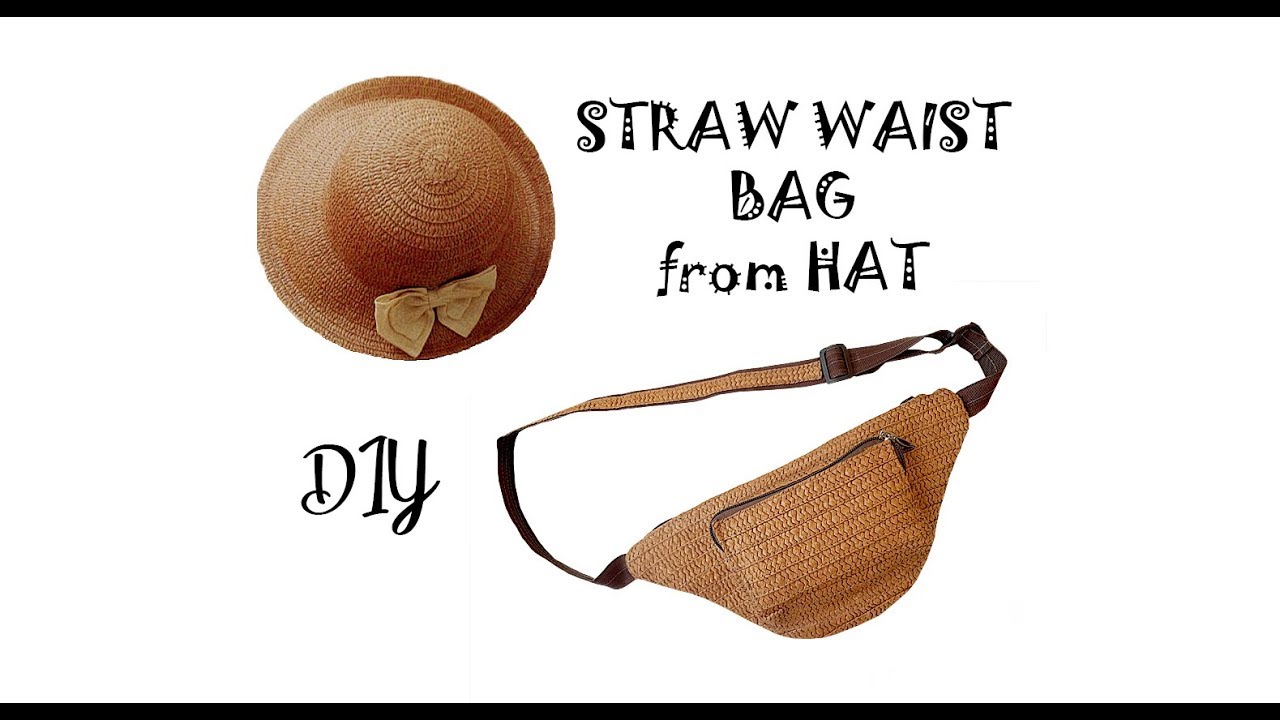 DIY Tutorial How to sew straw waist bag from hat / Как сшить поясную сумку из соломы /  FixPrice