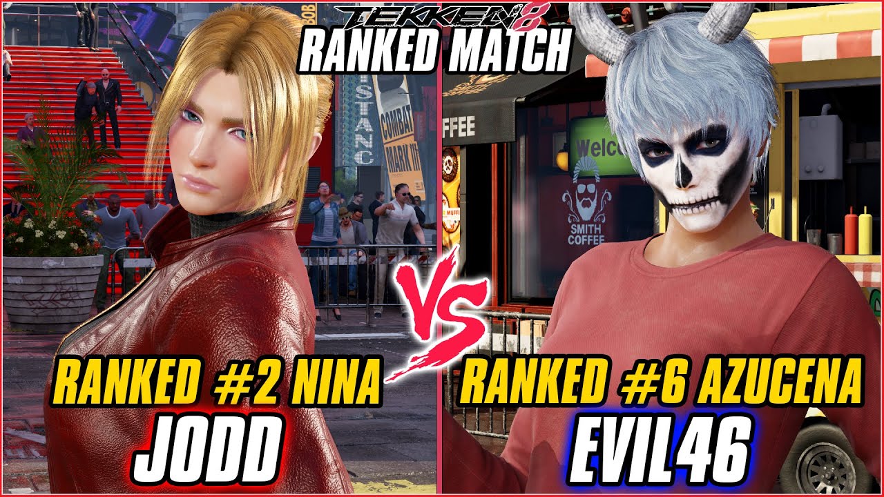 TEKKEN 8 ▰ JODD (#2 Ranked Nina) vs EVIL46 (#6 Ranked Azucena) ▰ T8 RANKED GAMEPLAY