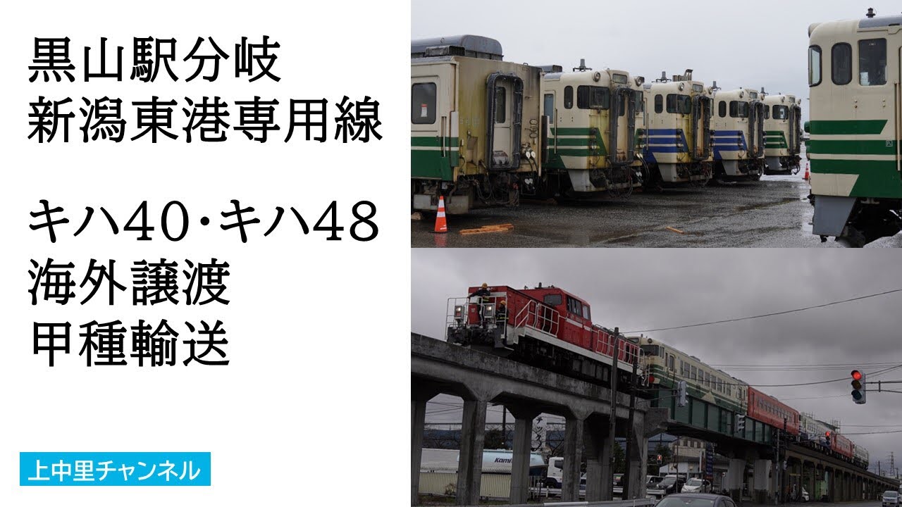 タイ国鉄譲渡キハ甲種輸送／黒山駅分岐新潟東港専用線／2024.3.20