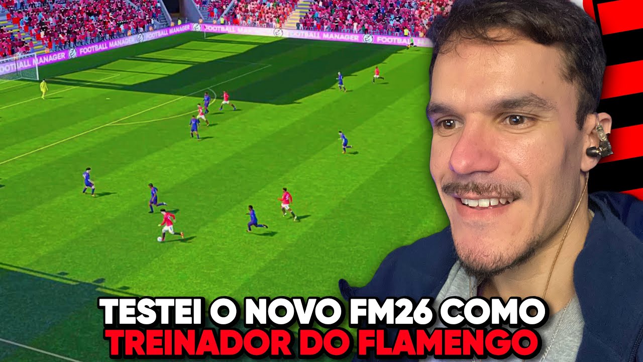 Joguei o Football Manager 26 como Treinador do Flamengo