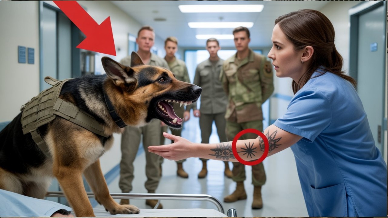 The K9 Sat Beside the SEAL’s Body for 6 Hours — Until the Rookie Nurse Showed Her Tattoo#RookieNurse