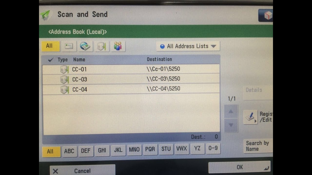 How to add address book in printer