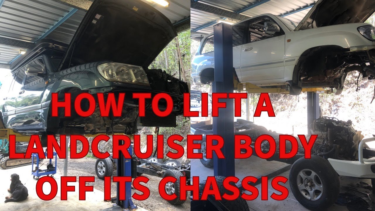 How to remove a landcruiser body from its chassis.