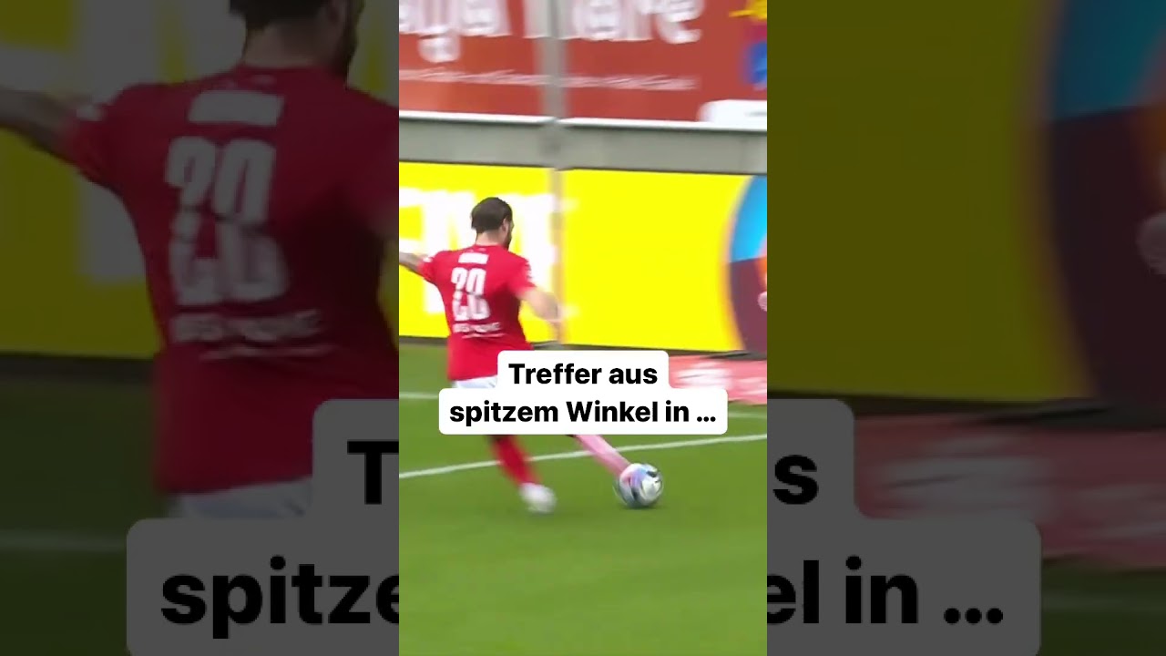 Treffer aus spitzem Winkel! ⚽️ # #dritteliga #fu&szlig;ball #hallescherfc #erzgebirgeaue