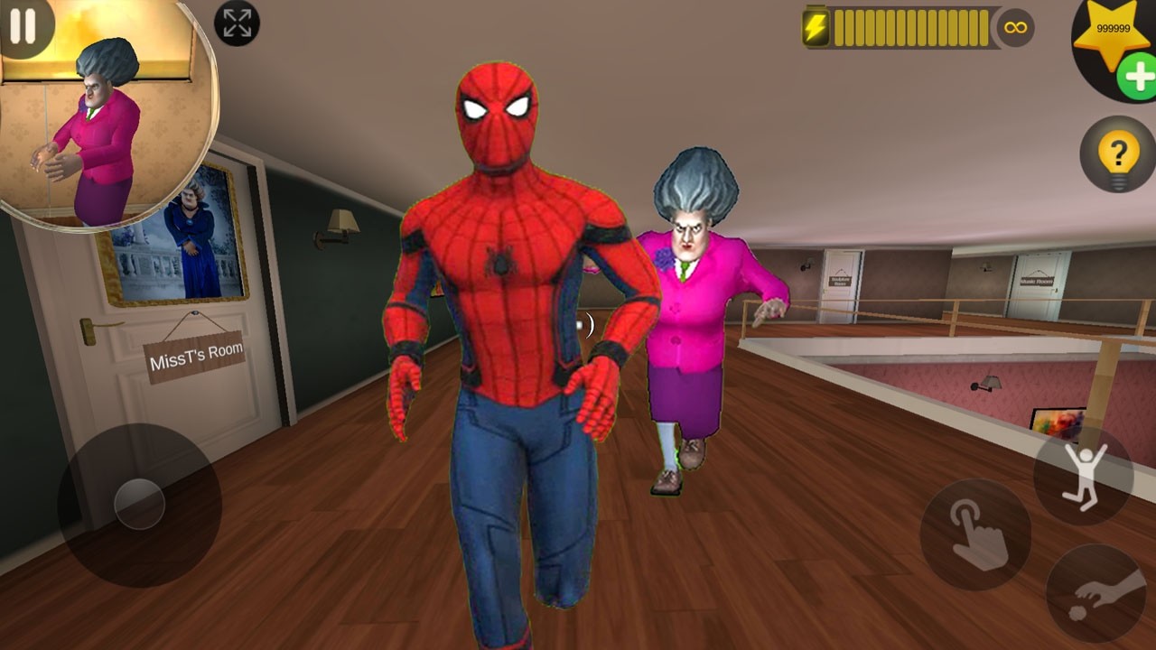 Scary Teacher 3D -miss t spider-man enter in new update new levels