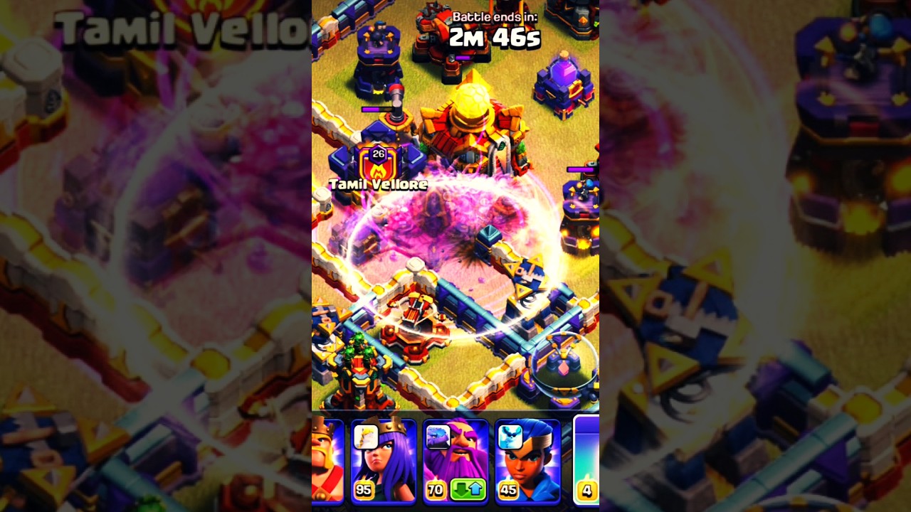 Skelly donut to take out Town hall and clan castle #coc #clashofclans #cocshorts #clashing #gaming