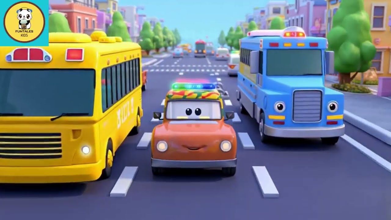 Песенка про названия транспортных средств для детей 🚗🎨 | Красочная мультяшная рифма