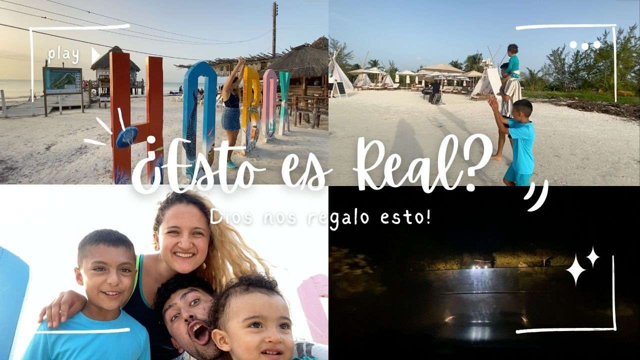 Nos metimos al mar de noche… y empezó a brillar 😳🌊 (Holbox, México)🇲🇽