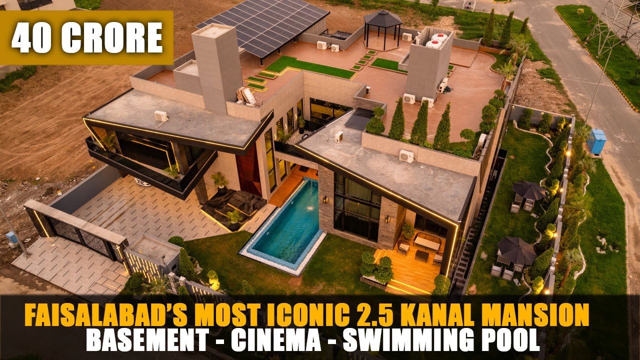 Faisalabad's Most Iconic 2.5 Kanal Mansion with Basement - Cinema - Swimming Pool I Best Builders