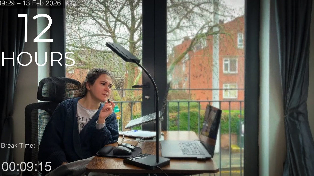 12-Hour LIVE Study With Me 🎓 | Cozy UK Ambience | Custom Pomodoro Timer | Deep Work Mode
