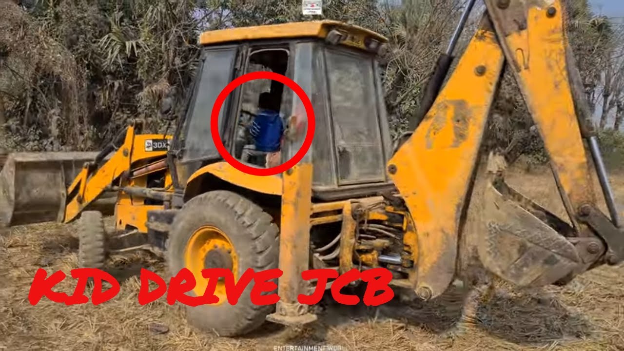 Indian Kid Driving Jcb - Little Indian Boy Driving Jcb Backhoe Loader Amazingly | Jcb Machine Video.
