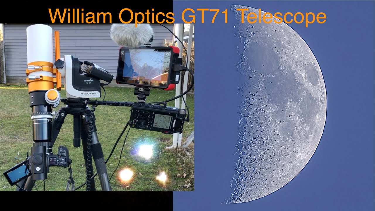 William Optics GT71 Telescope & Canon R Camera - Stars & Moon