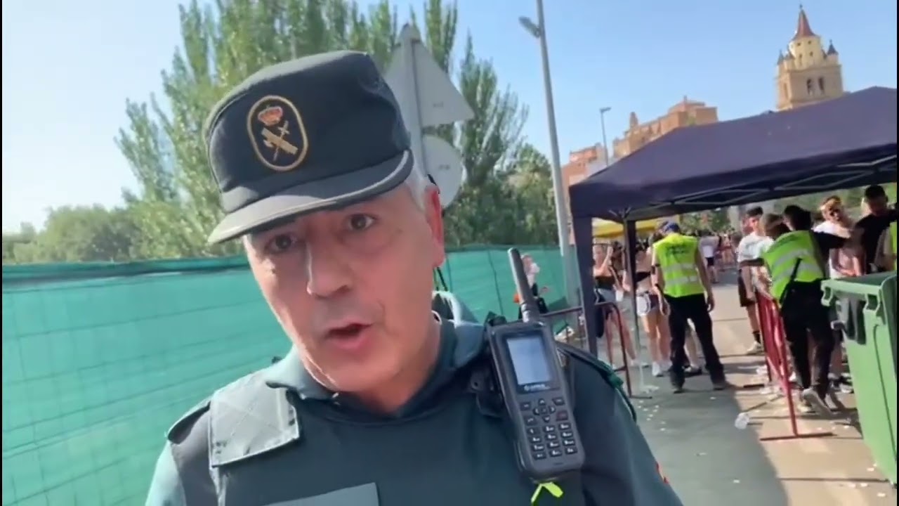Así controla la Guardia Civil las entradas al festival Holika en Calahorra