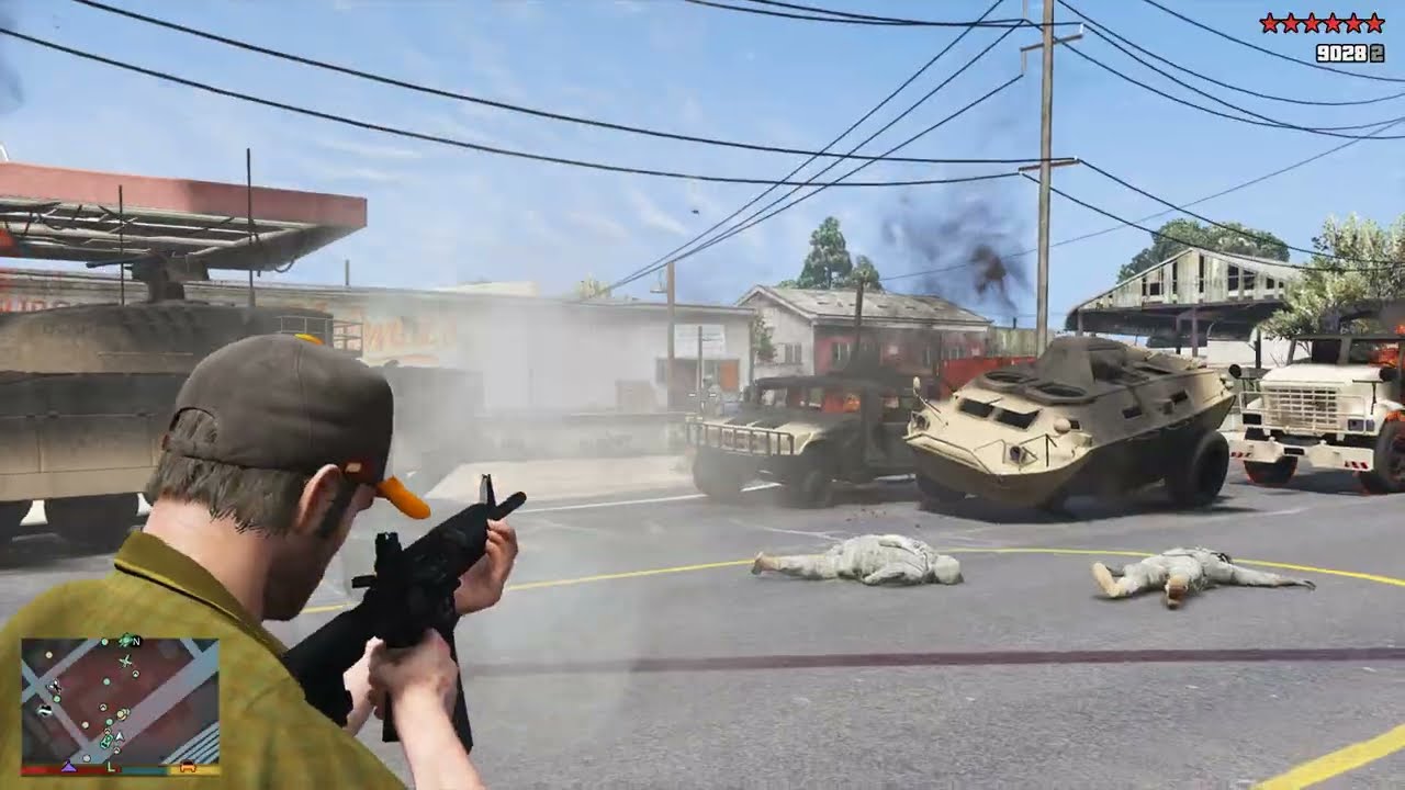 GTA 5 - The Lost MC Hideout Massacre in Paleto Bay + Ten Star Escape