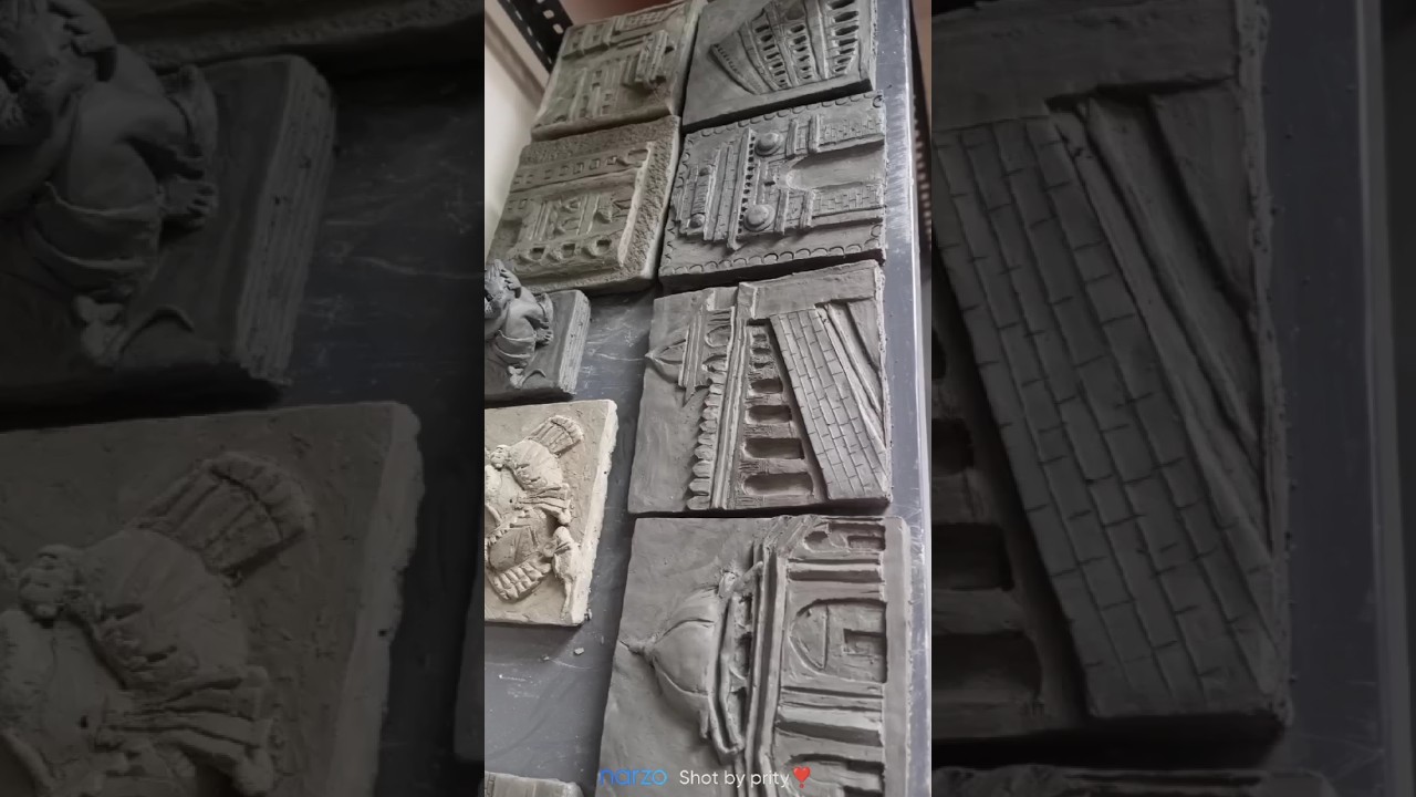 Art Design on Tiles Clay😱😉 #viralpost #shortsvideo #youtubeshorts #subscribetomychannel