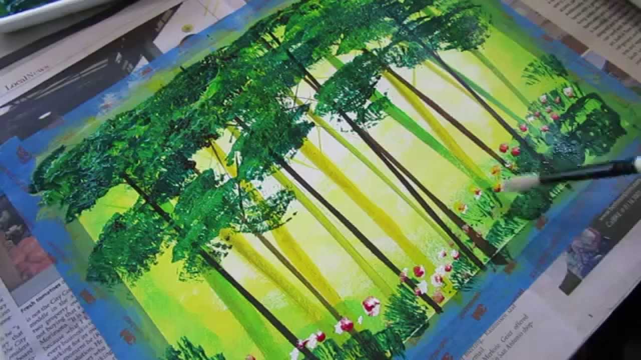 ClassPlan - Green trees acrylic asmr