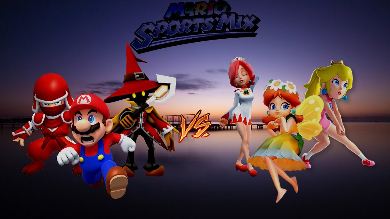 Mario Sports Mix - Dodgeball (3 players, Hard CPU) Exhibition Match #366