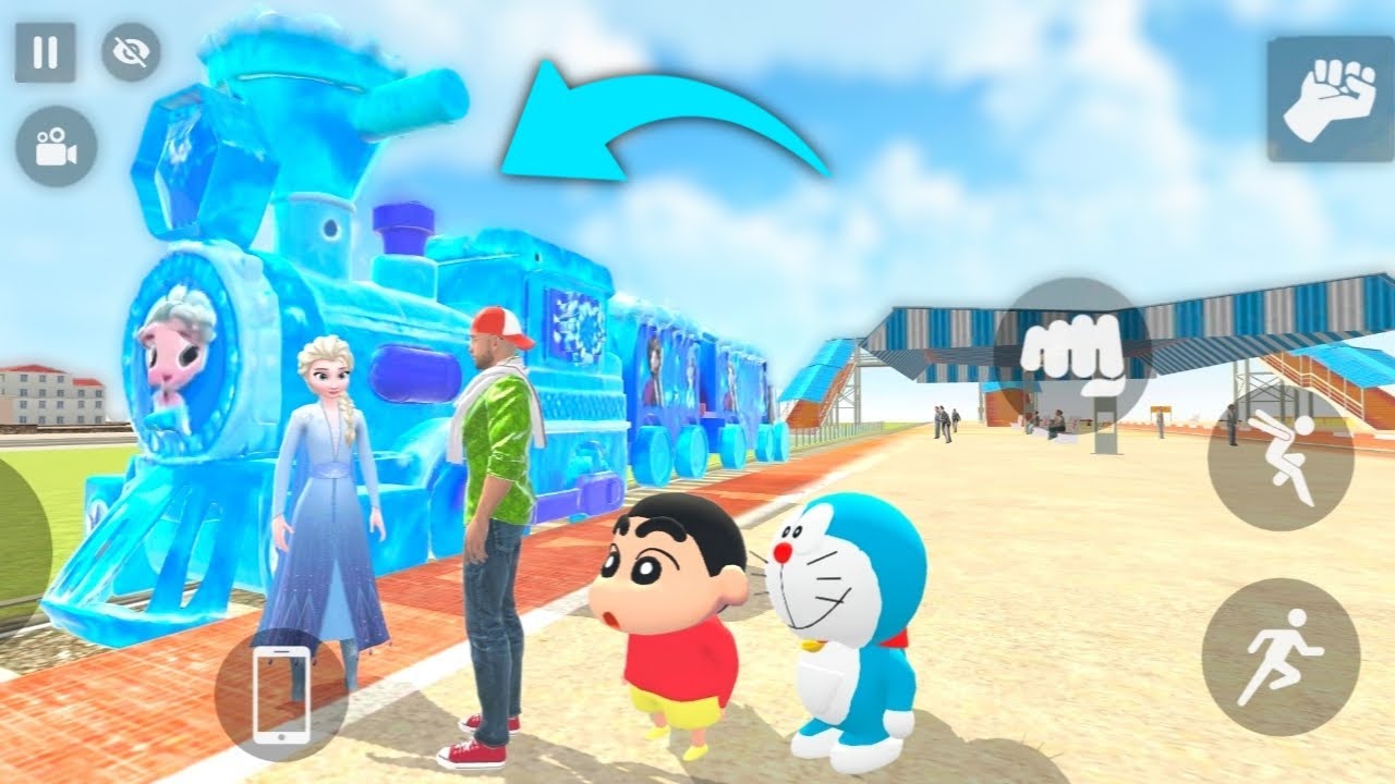 🤩 Brand new ice train 🚂 and princess elsa in indian theft auto simulator 💥 🥳