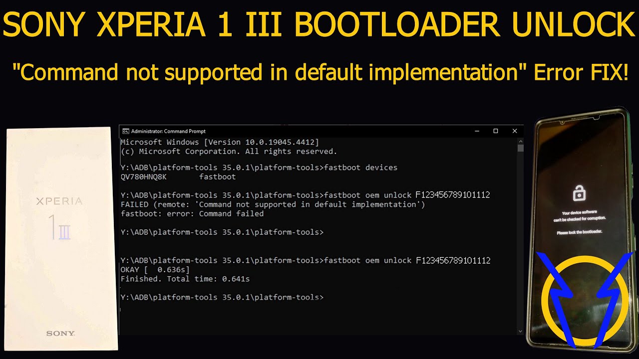 Sony Xperia 1 III Bootloader Unlock & 