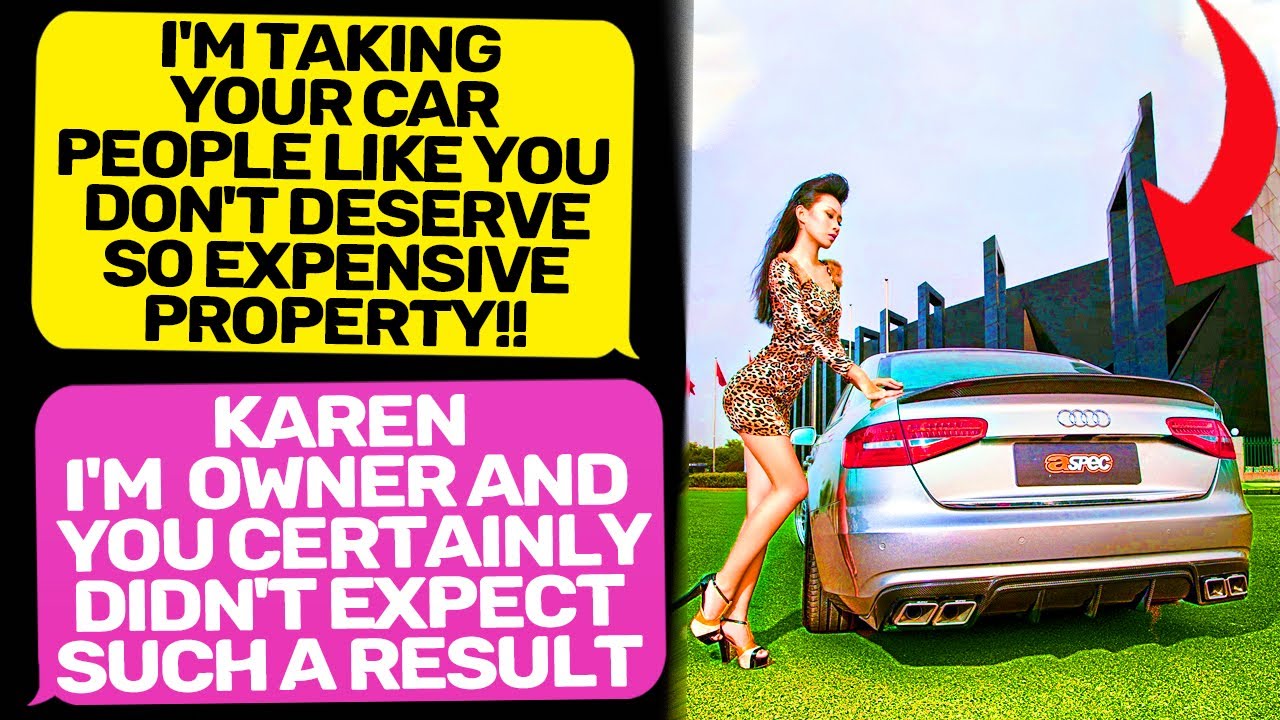 SMUG KAREN WANTS TAKE MY CAR LIES TO POLICE! I Am the Owner of this Property r/MaliciousCompliance