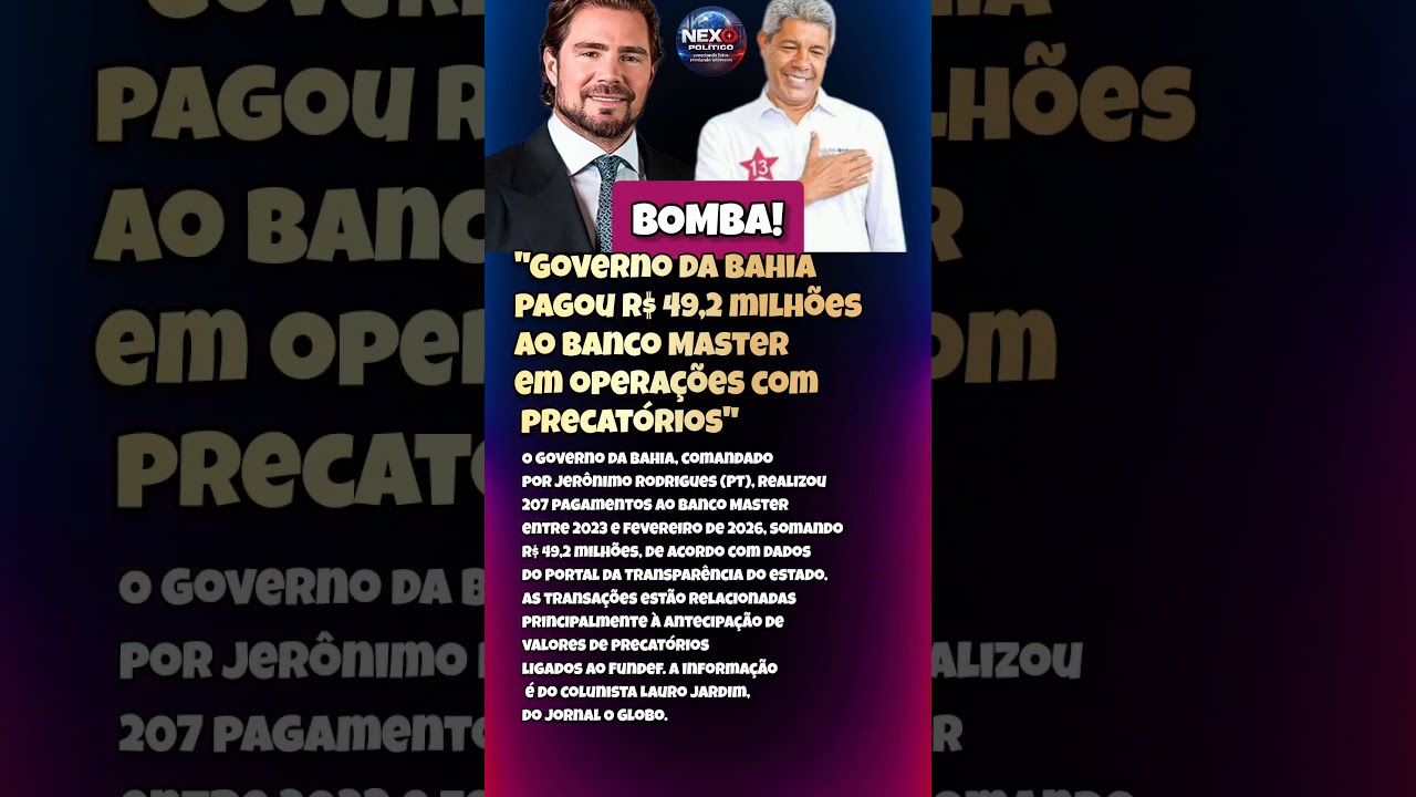 O BANCO QUE UNE O PT E ACM NETO:  MASTER FATURA R$ 49 MILH&Otilde;ES NA BAHIA!