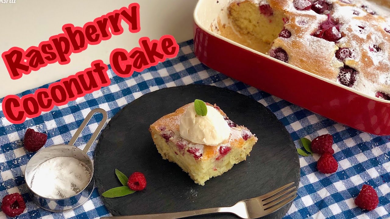 Raspberry Coconut Vegan Cake