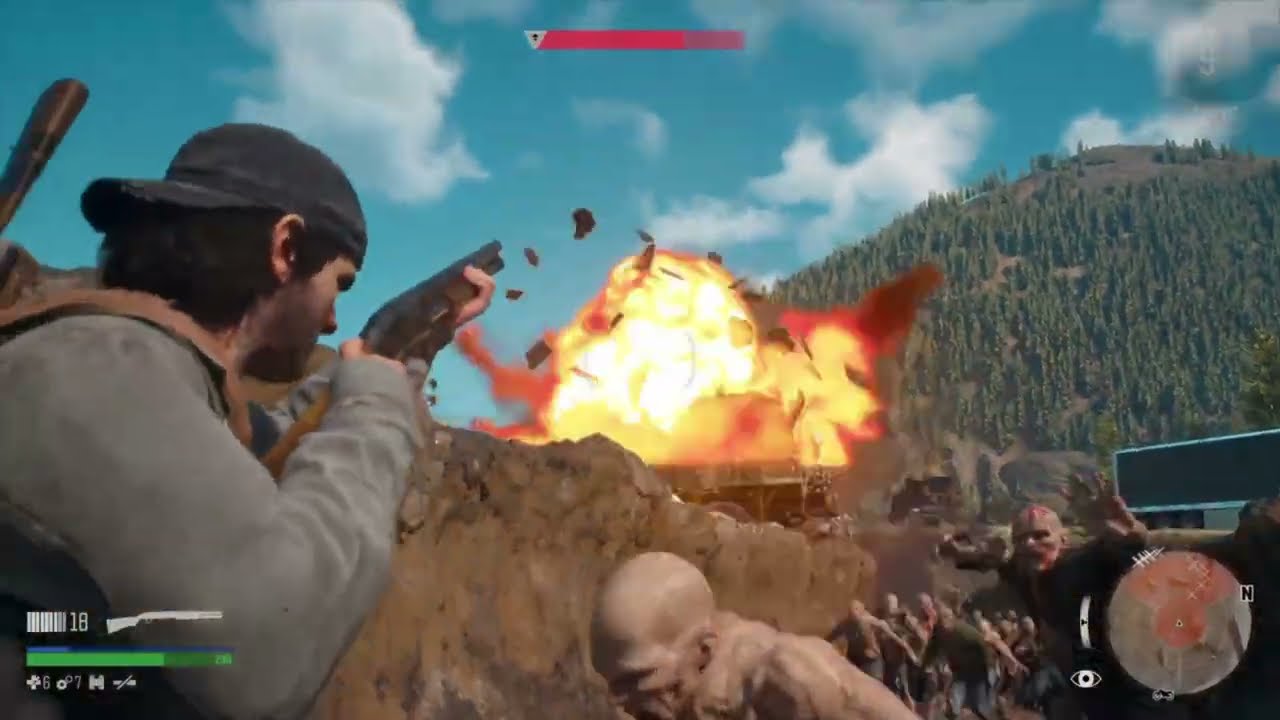 una horda de ZOMBIES!! DAYS GONE #daysgone #zombies #gameplay #apocalypse