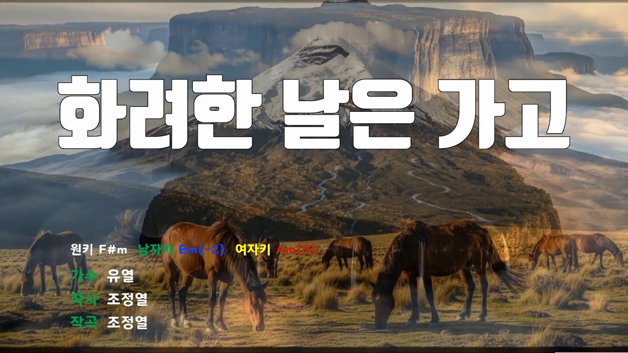[은성 반주기] 화려한날은가고 - 유열 노래 / MR / 가사 / 반주