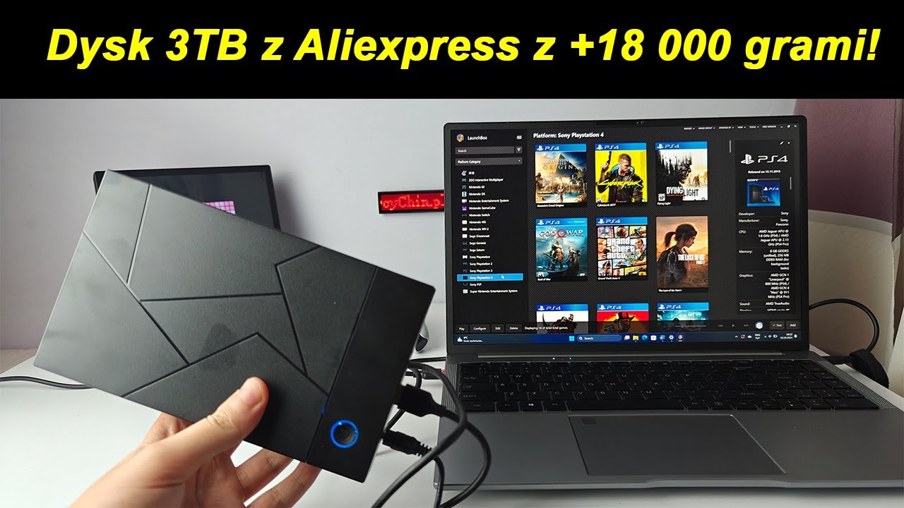Kupiłem dysk 3TB z 18,000+ grami z Aliexpress Czy to naprawdę działa?! Test/Recenzja - LowcyChin.pl