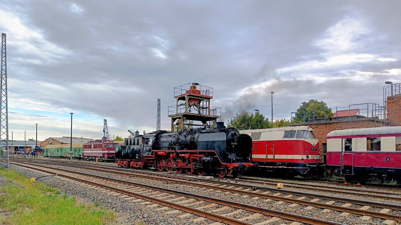 G&uuml;terzuglok 50 3501 (50 380) &bull; Meininger Dampflokverein in Arnstadt &bull; Showlaufen 