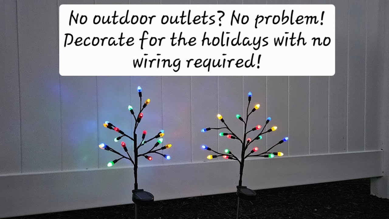 Watch me install Glooglitter outdoor solar Christmas lights